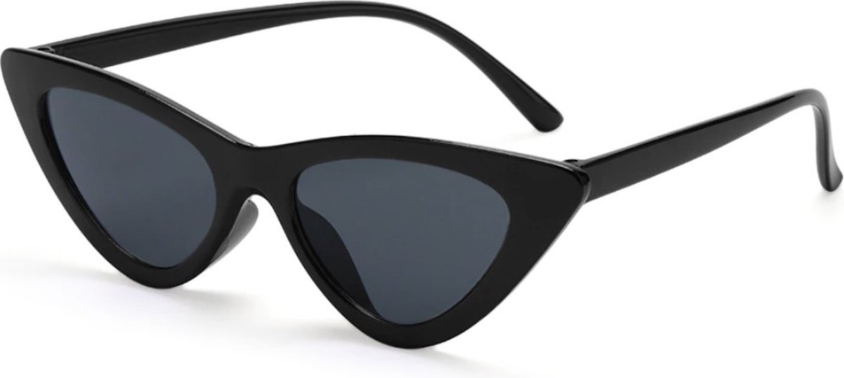 Vintage Cat Eye Zonnebril Zwart Dames | Festival bril | Festival Gadget | Rave Vlinder Bril | Techno bril | Space